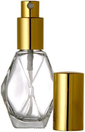Diamond Spray Bottle. Fine Mist Perfume Cologne Atomizer for Essential Oil Aromatherapy Perfume Cologne Refillable (1 oz. 288 Bottles, Gold)