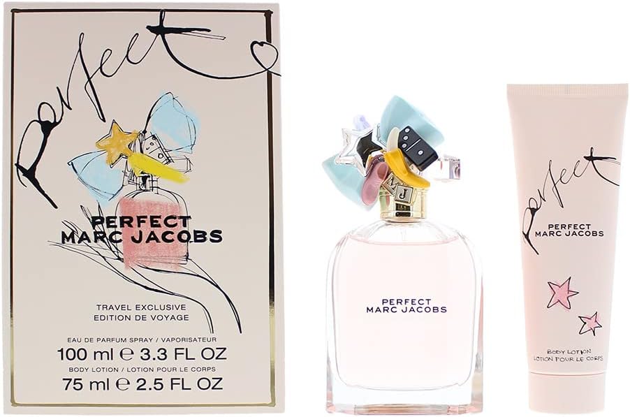 Marc Jacobs Perfect for Women 2 Piece Set Includes: 3.4 oz Eau de Parfum Spray + 2.5 oz Body Lotion