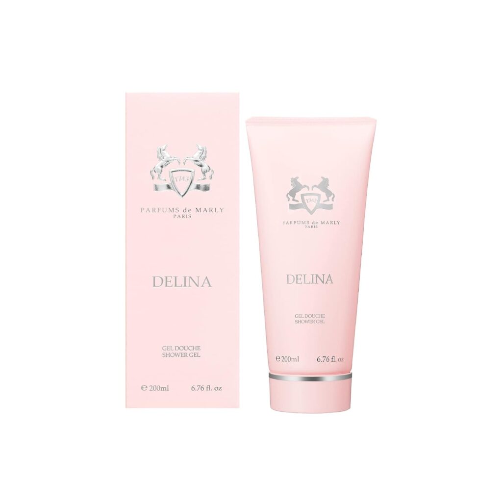 PARFUMS DE MARLY - Delina Shower Gel - 6.7 Fl Oz - Ancillaries for Women - Top notes Rhubarb, Lychee, Bergamot Essence - Heart notes Turkish Rose, Peony, Vanilla - Base notes Cashmeran, Musk - 200ml