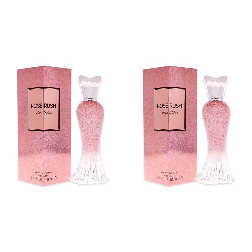 Paris Hilton Rose Rush for Women Eau de Parfum Spray, 3.4 Fl Oz, Pack of 2