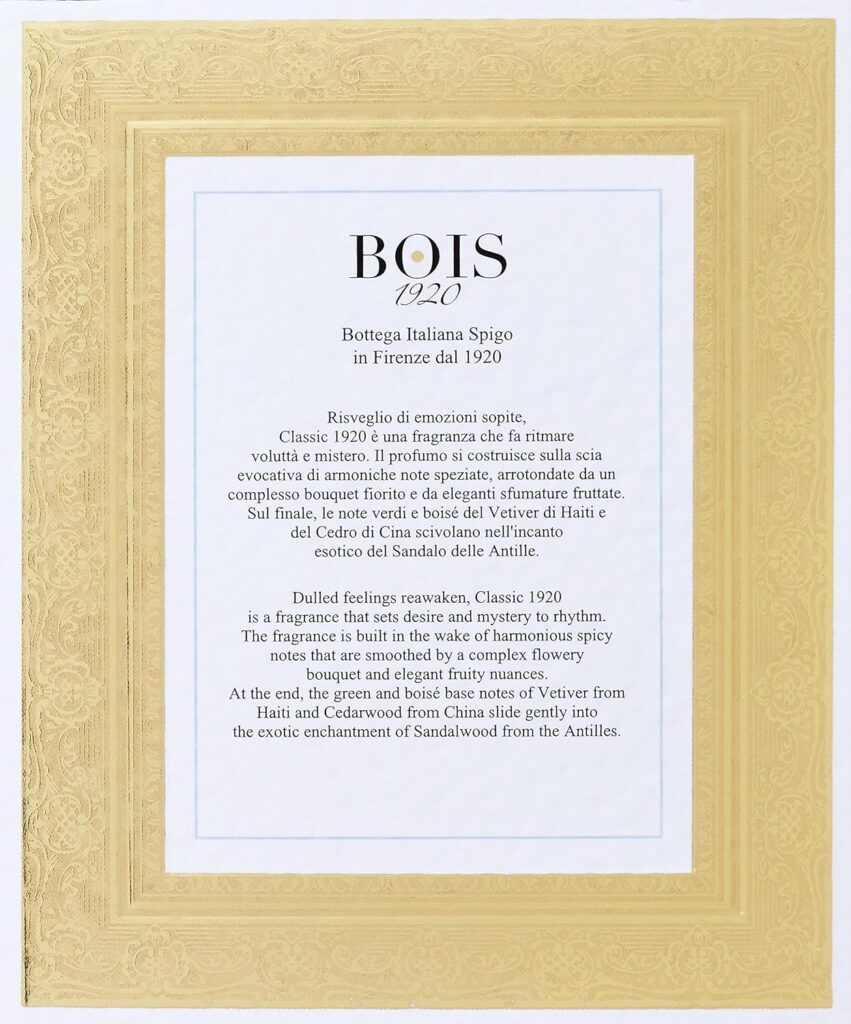 Bois 1920 CLASSIC Eau De Parfume Spray, 3.4 Ounce