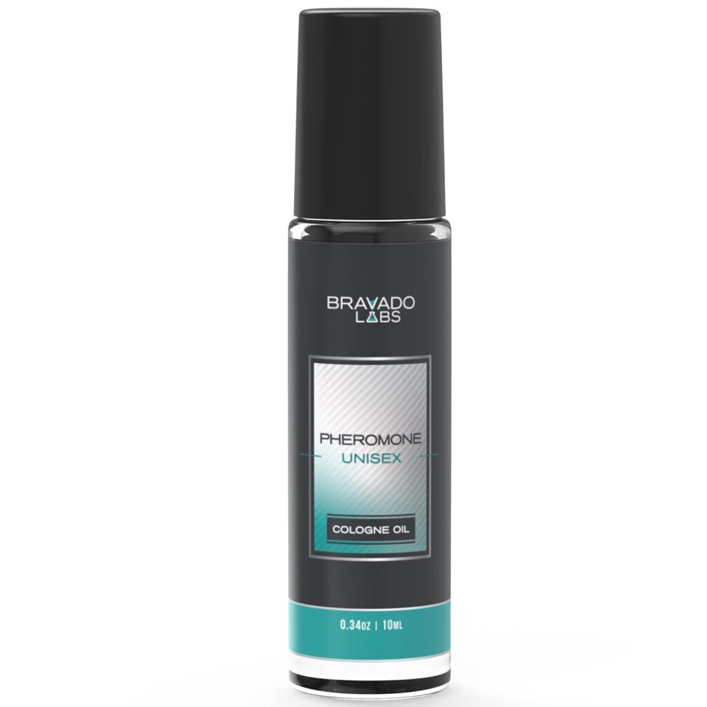 Bravado Labs Premium Unisex Pheromone Cologne - Pheromone Cologne for Men and Women - Pheromone Perfume Oil With Light, Long-Lasting Scent - 0.34oz (10mL)