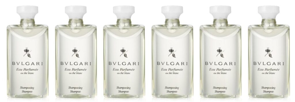 Bvlgari White Tea au the blanc Shampoo Lot of 6 ea 2.5oz Bottles. Total of 15oz.