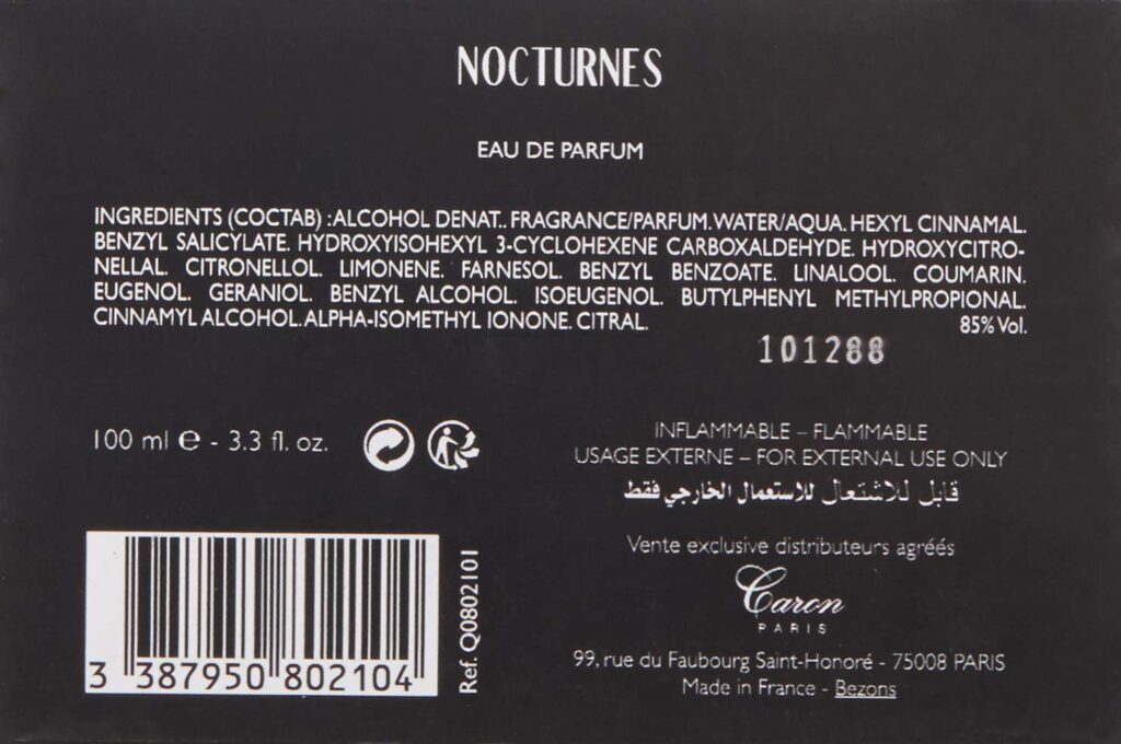 Caron Paris Nocturnes Eau De Parfum, 3.3 Fl Oz