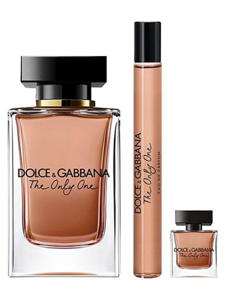 Dolce  Gabbana The Only One for Women 3-Piece Gift Set (3.4 Ounce Eau De Parfume Spray +7.5 Ml Miniature Eau De Parfume Spray +0.33 Ounce Eau De Parfume Travel Spray), multi color