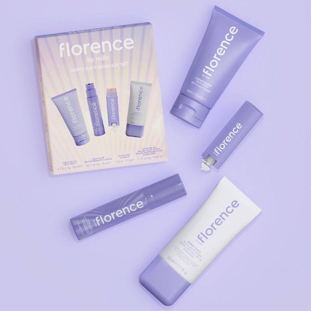 florence by mills Happy Days Skincare Set - Embrace Radiance and Joy with This Comprehensive Skincare Collection | Vegan  Cruelty-Free - Elevate Your Beauty Routine!