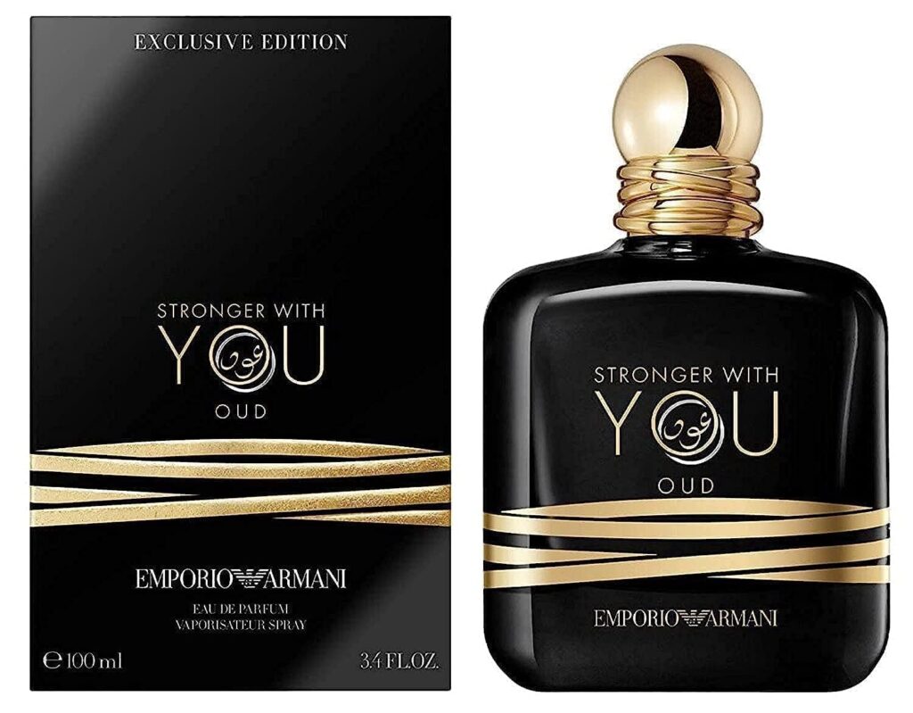 GIORGIO ARMANI Emporio Stronger With You Intensely for Men Eau De Parfum, Clean, 3.4 Fl Oz